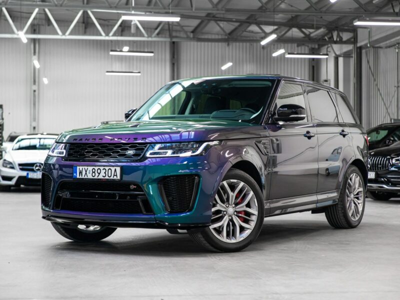 Land Rover Range Rover Sport SVR 5.0 Supercharged V8 575KM. Spectral Blue SVO! Bezwypadkowy. FV23%. II (2013-)