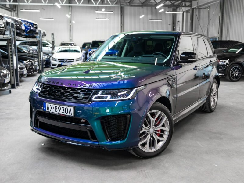 Land Rover Range Rover Sport SVR 5.0 Supercharged V8 575KM. Spectral Blue SVO! Bezwypadkowy. FV23%. II (2013-)