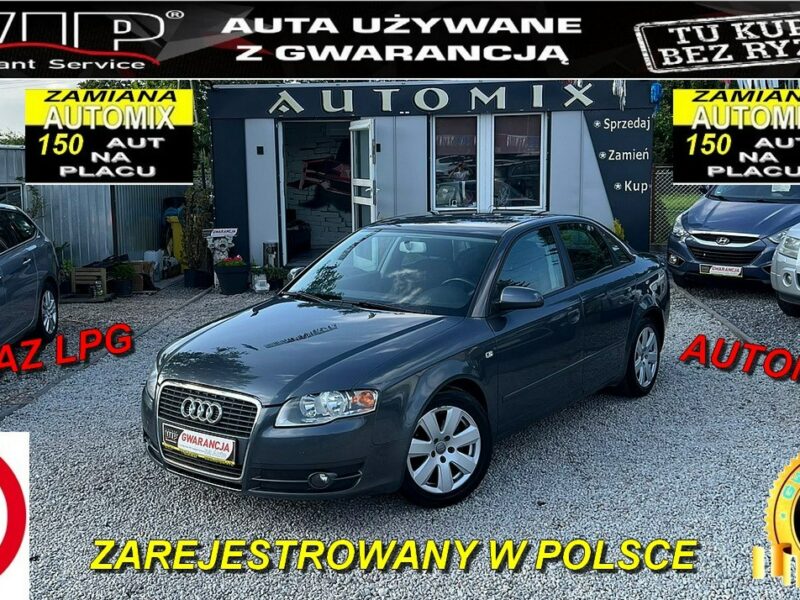 Audi A4 AUTOMAT ,SEDAN * 2.0 benz Z LPG *N.Rozrząd Zadbany / Możliwa zamiana B7 (2004-2007)