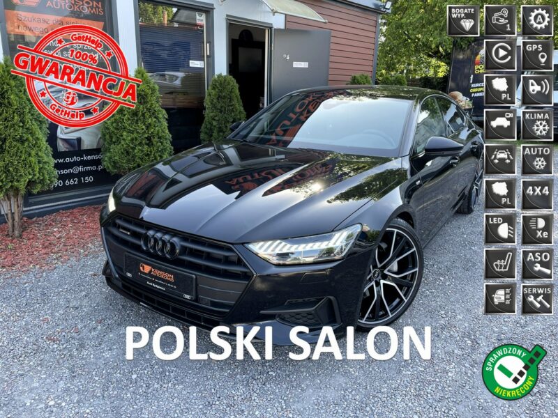 Audi A7 S-Line, Quattro, Polski Salon, Serwis ASO, Bezwypadkowy, RATA 3400 zł 4G9 (2018-)