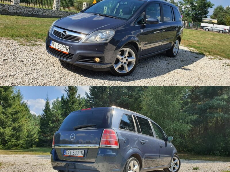 Opel Zafira 2.0 TURBO 200KM # NAVI # Climatronic # Parktronic # Skóra # 7 Osobowa B (2005-2011)