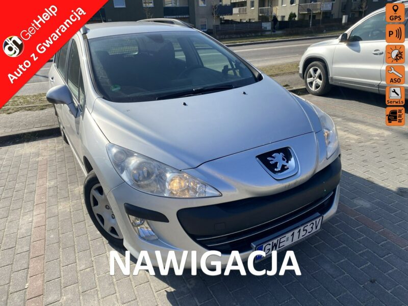 Peugeot 308 Nawigacja, klimatronik, 9 airbag, światła dzienne, opony wielosezonowe T7 (2008-2013)