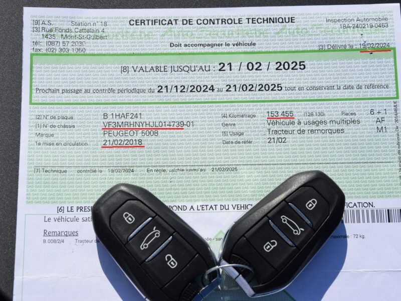 Peugeot 5008 1.2i 7-osób 100% bezwypadkowy Panorama Navi Kamera Euro-6b 157tys.km II (2017-)