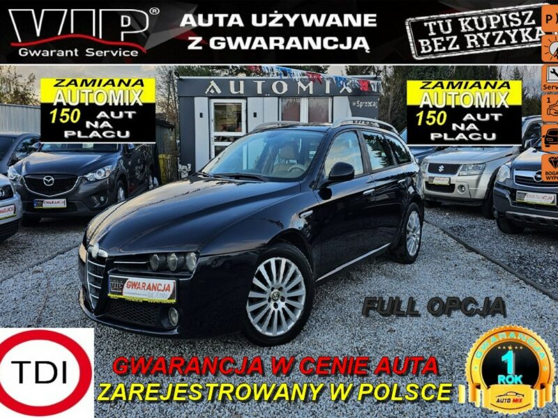 Alfa Romeo 159 Perełka!168tys przebieg,Nowe sprzęgło,rozrząd, FULL ,GWARANCJA,Zamiana I (2005-2011)