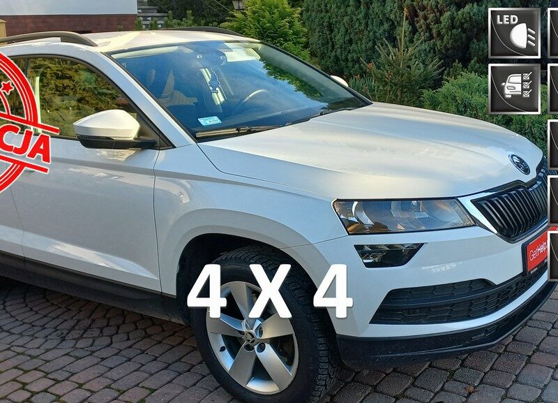 Škoda Karoq 4x4 DSG 2.0Tdi 190KM F.VAT 23% Salon PL 63 tys netto Serwisy ASO