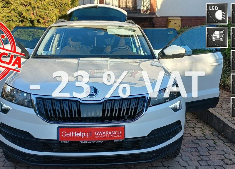 Škoda Karoq 4x4 DSG 2.0Tdi 190KM F.VAT 23% Salon PL 63 tys netto Serwisy ASO