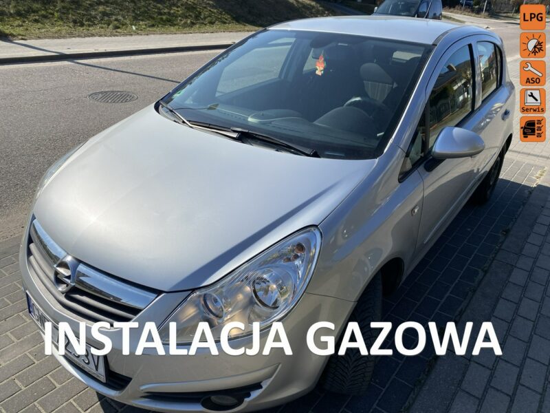 Opel Corsa 1,2b. 5d, LPG, klimatyzacja , butla na 10 lat, opony wielosez, Isofix D (2006-2014)