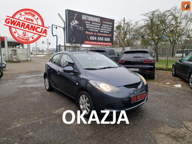Mazda 2 1.4 Benzyna 84 KM, Klimatyzacja, Alufelgi, Isofix, Dwa Klucze, II (2007-2014)