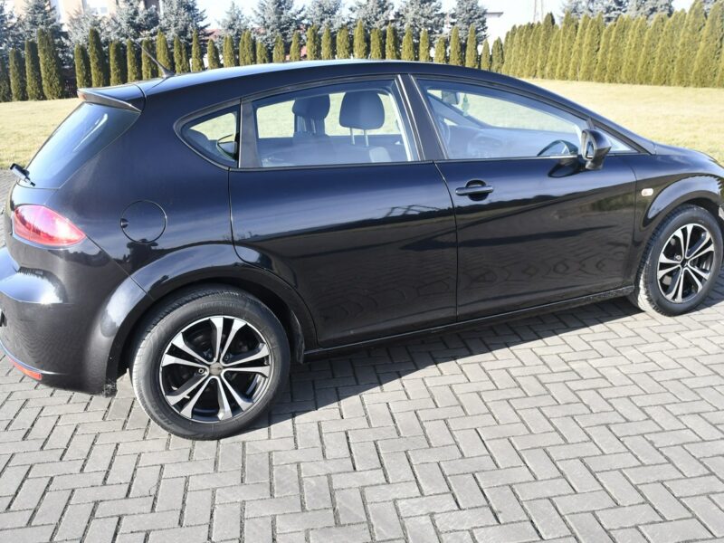 Seat Leon 1.6MPI Benz. DUDKI11 Klimatyzacja.El.szyby.Centralka.Alu,Tempomat II (2005-2012)