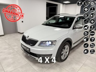 Škoda Octavia SCOUT 2.0 TDI 184KM*DSG*4x4*AppleCar*Bi-Xenon*Duża Navi*Tempomat*Black III (2013-)