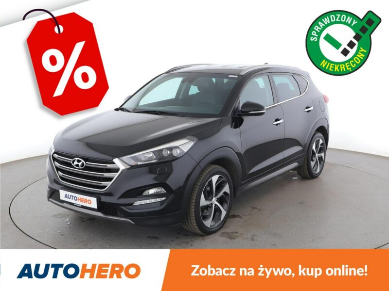 Hyundai Tucson Premium automat 4WD 185KM skóra grzane+wentyl.fotele navi kamera LED III (2015-2020)