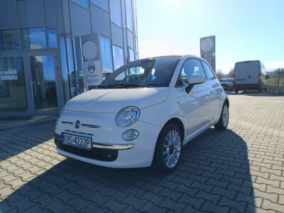Fiat 500 LOUNGE Cabrio 1.3 16V MJET 95KM, boogate wyposażenie, serwisowany I (2007-)