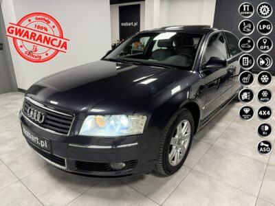 Audi A8 4.2 V8 MPI QUATTRO 334KM*Xenon*BOSE*KEYLESSGO na Odcisk*Solar Dach* D3 (2002-2010)