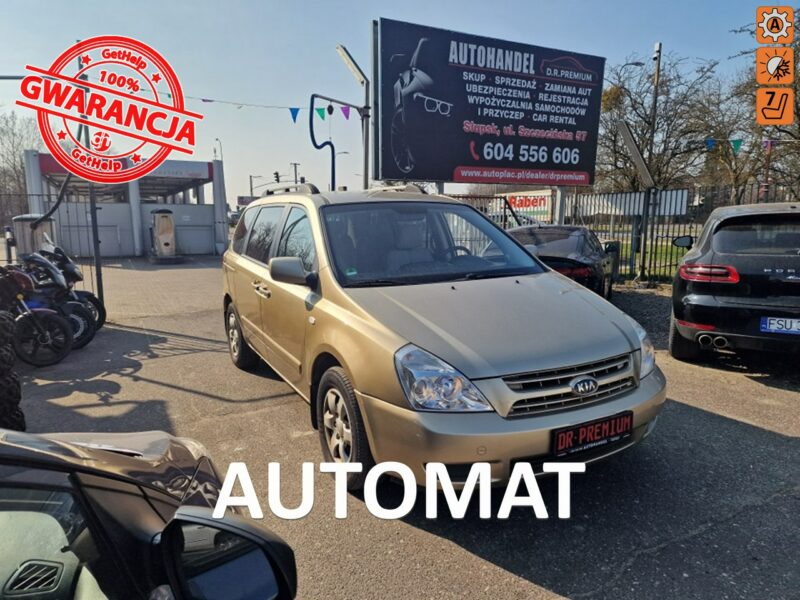 Kia Carnival 2.9 CRDI 185 KM, Automat, Klima, Tempomat, 7mio-osobowa, Hak, Isofix II (2006-2010)