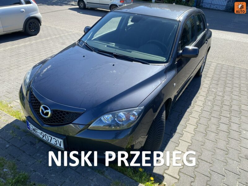 Mazda 3 Symboliczny przebieg gwarantowany, klimatronik, ESP, alufelgi, hak I (2003-2009)