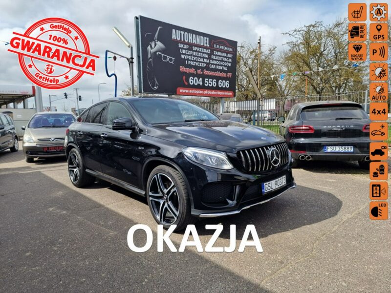 Mercedes GLE 43 AMG 43 AMG 3.0 Bi-Turbo 390 KM, Full LED, Kamera 360, Navi, Alu 22" Klima W166 (2015-2019)