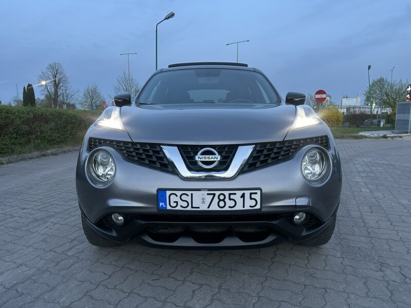 Nissan Juke 2015 1.2 benzyna 115km bezwypadkowy panorama xenon 2 komplety alu I (2010-2019)