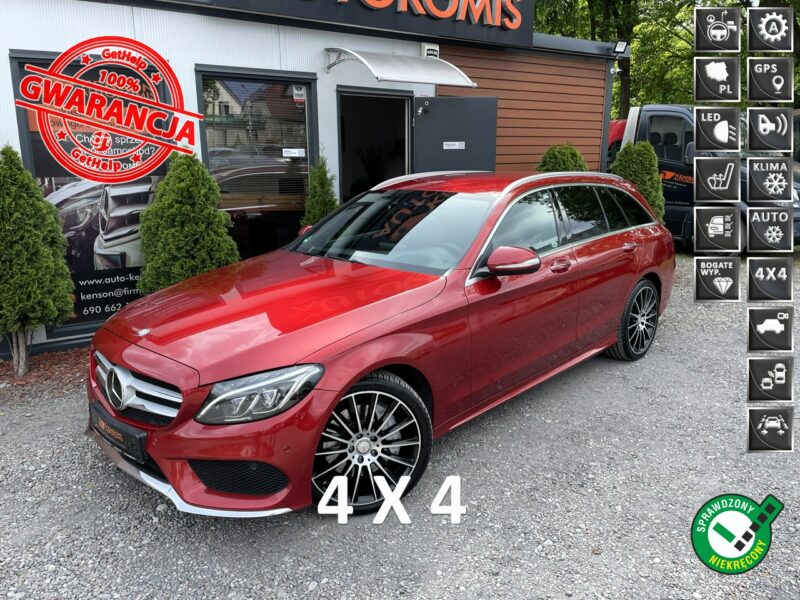Mercedes C 250 4-Matic, LED, HAK,Asystenci,Martwe Pole,Burmester,MultiBeam,Keyless GO W205 (2014-2021)