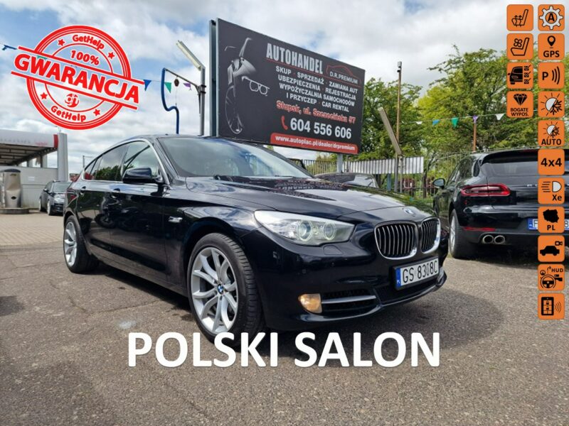 BMW 5GT 3.0 Benzyna 306 KM, Automat, Kamera, Navi, LED, Bluetooth, Skóra, Alu F10 (2009-2017)