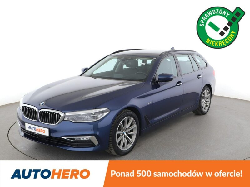 BMW 520 Luxury Line Navi ACC Grzane Fotele Masaż Skóra Head-Up Ambient Kamera G30/G31 (2017-2023)