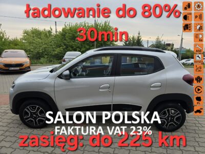 Dacia spring 2023r F.vat Salon Polska Expression Electric 45 Bezwypadkowy 225km z