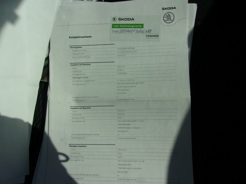 Škoda Citigo Klimatyzacja, Czujniki ciśnienia w oponach, Niski przebieg, Ele szyby