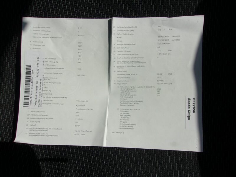 Škoda Citigo Klimatyzacja, Czujniki ciśnienia w oponach, Niski przebieg, Ele szyby