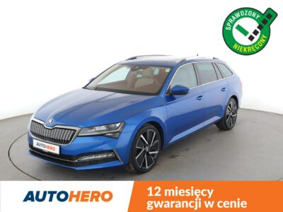 Škoda Superb PHEV full LED jasne skóry e. fotele z pamięcia panorama navi III (2015-2023)