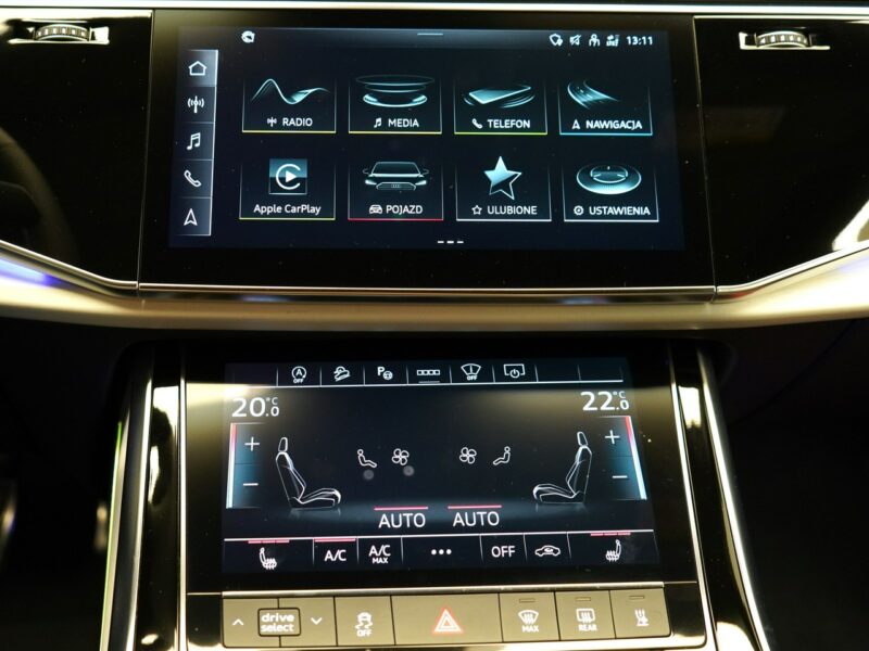Audi Q8 3.0 TDI 286KM Quattro Sline Oś skrętna Matrix B&O Advance Noktowizor