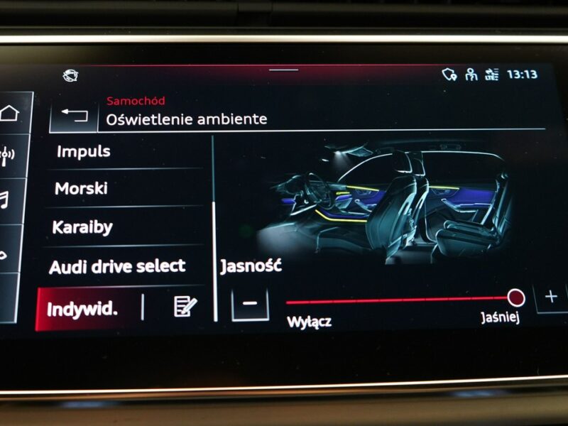 Audi Q8 3.0 TDI 286KM Quattro Sline Oś skrętna Matrix B&O Advance Noktowizor