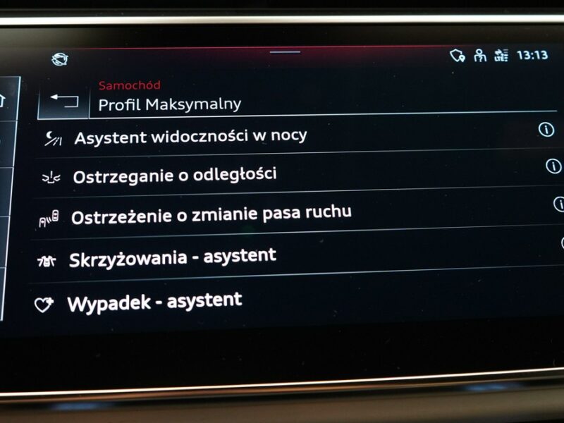 Audi Q8 3.0 TDI 286KM Quattro Sline Oś skrętna Matrix B&O Advance Noktowizor