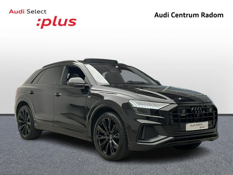 Audi Q8 3.0 TDI 286KM Quattro Sline Oś skrętna Matrix B&O Advance Noktowizor