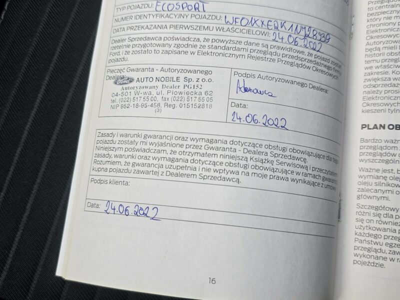 Ford EcoSport TITANIUM Salon Polska 15.000 km Serwis ASO Jak nowy GWARANCJA FV 23% II (2013-)