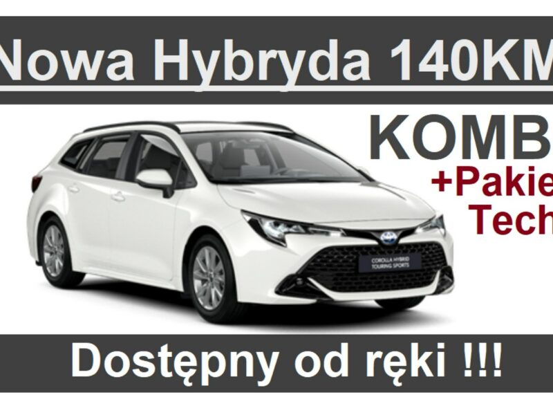 Toyota Corolla Nowa Hybryda 140KM 1,8 Pakiet Tech Comfort Kamera Dostępny - 1344zł E21 (2019-)