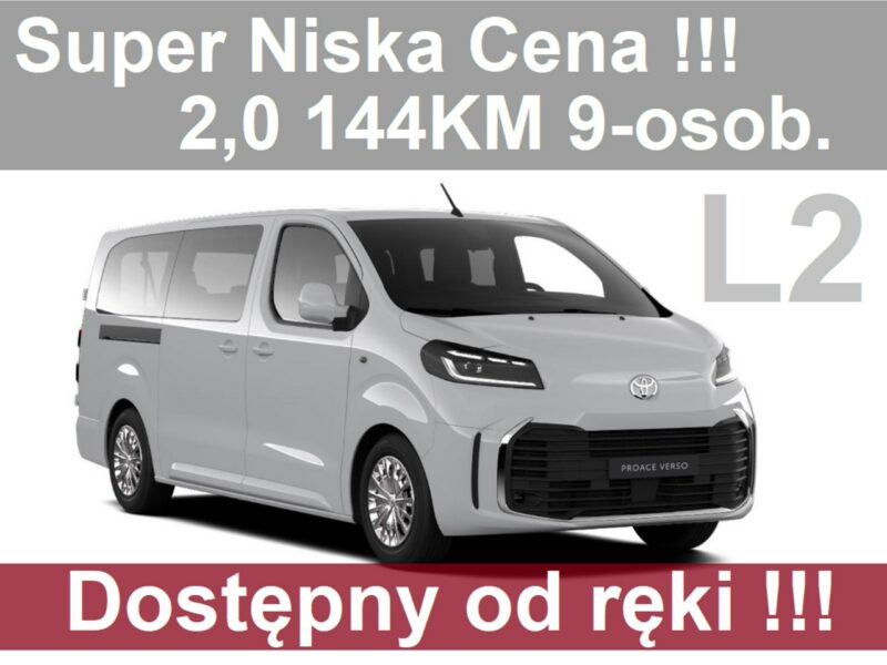 Toyota Proace Verso 2,0 144KM 9-os. Dostępny od ręki Super Niska Cena Czujniki 1770 zł