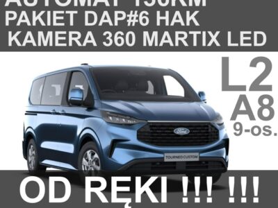 Ford Transit Custom Martix Led Kamera 360 L2 136KM Automat Hak Dostępny od ręki !!! 2359zł