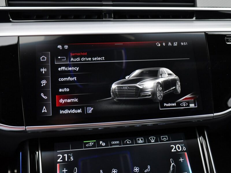 Audi A8 60TFSIe Quattro LONG DigitalLed B&O Kamery360 OśSkrętna TempomatACC TV D5 (2017-)