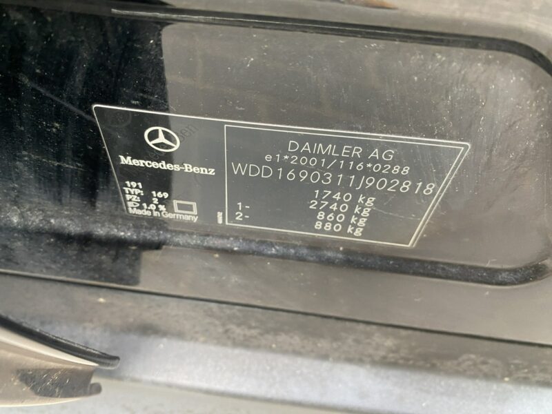 Mercedes A 150 Niski przebieg, benzyna, alufelgi, klimatyzacja, Eco, podgrz. fotele W169 (2004-2012)