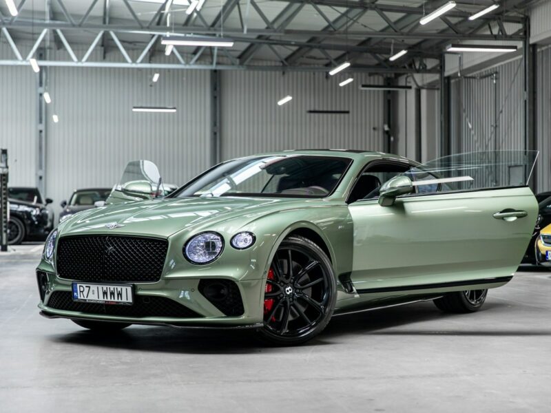 Bentley Continental GT Alpine Green. Gwarancja do 07.2027. Pakiet dokładek karbonowych.