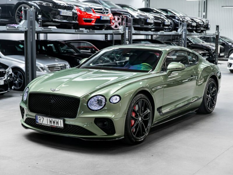 Bentley Continental GT Alpine Green. Gwarancja do 07.2027. Pakiet dokładek karbonowych.