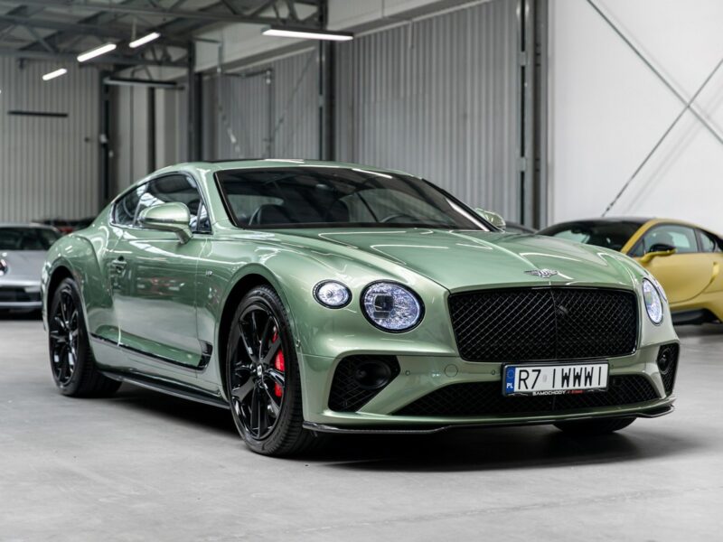 Bentley Continental GT Alpine Green. Gwarancja do 07.2027. Pakiet dokładek karbonowych.