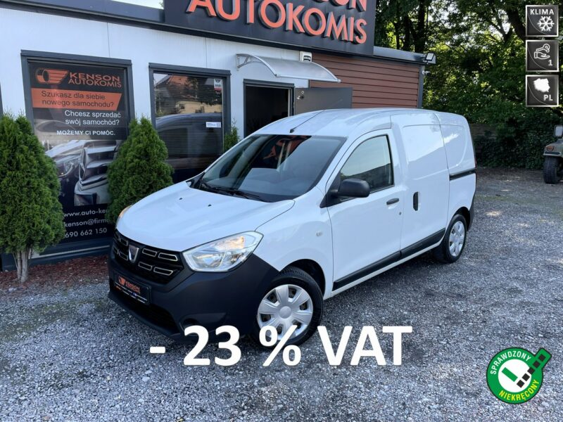 Dacia Dokker 1 Właściciel, Polski Salon, Bezwypadkowa, Klimatyzacja, 6 Biegów, USB