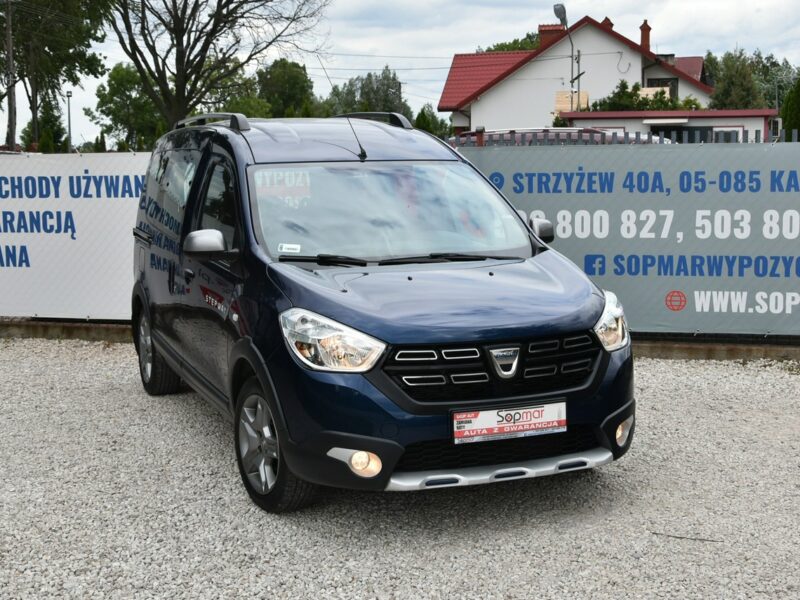Dacia Dokker Stepway 1.6SCe 102KM 2019r. Salon PL 5-os Klima TEMPOMAT czujniki HAK