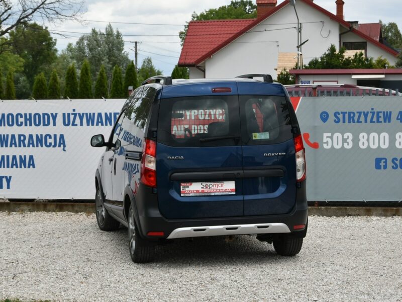 Dacia Dokker Stepway 1.6SCe 102KM 2019r. Salon PL 5-os Klima TEMPOMAT czujniki HAK