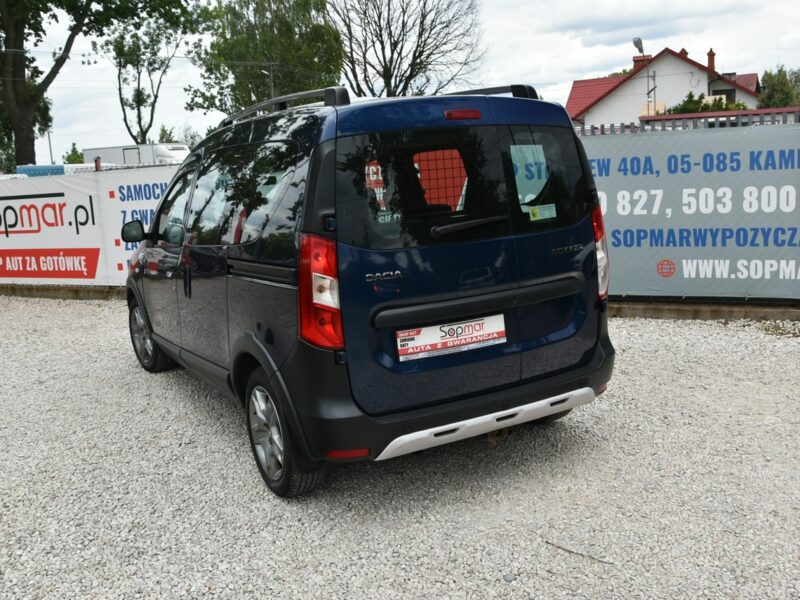 Dacia Dokker Stepway 1.6SCe 102KM 2019r. Salon PL 5-os Klima TEMPOMAT czujniki HAK