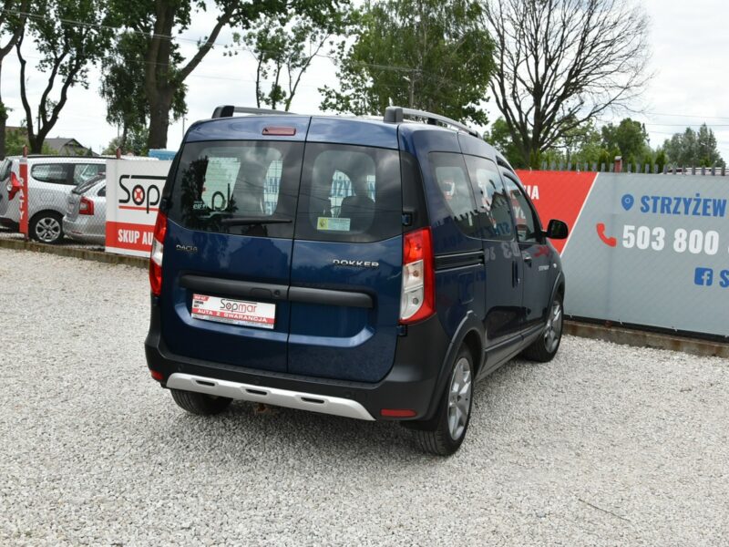 Dacia Dokker Stepway 1.6SCe 102KM 2019r. Salon PL 5-os Klima TEMPOMAT czujniki HAK