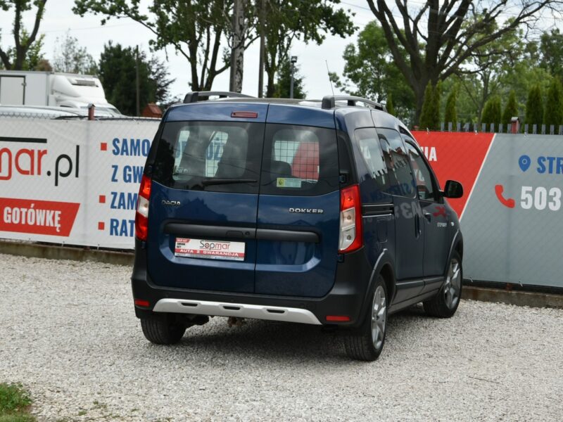 Dacia Dokker Stepway 1.6SCe 102KM 2019r. Salon PL 5-os Klima TEMPOMAT czujniki HAK
