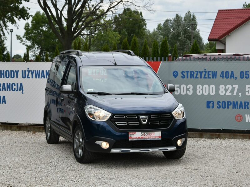 Dacia Dokker Stepway 1.6SCe 102KM 2019r. Salon PL 5-os Klima TEMPOMAT czujniki HAK