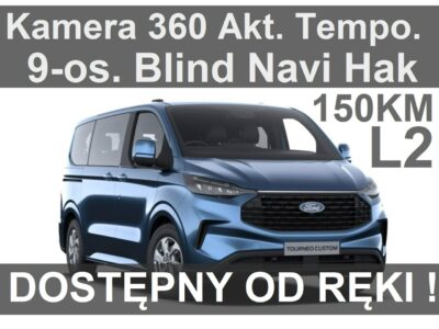 Ford Transit Custom Kombi L2 Trend 150KM Kamera 360 Full Led Dost.od ręki ! 2179 zł