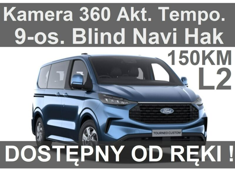 Ford Transit Custom Kombi L2 Trend 150KM Kamera 360 Full Led Dost.od ręki ! 2179 zł